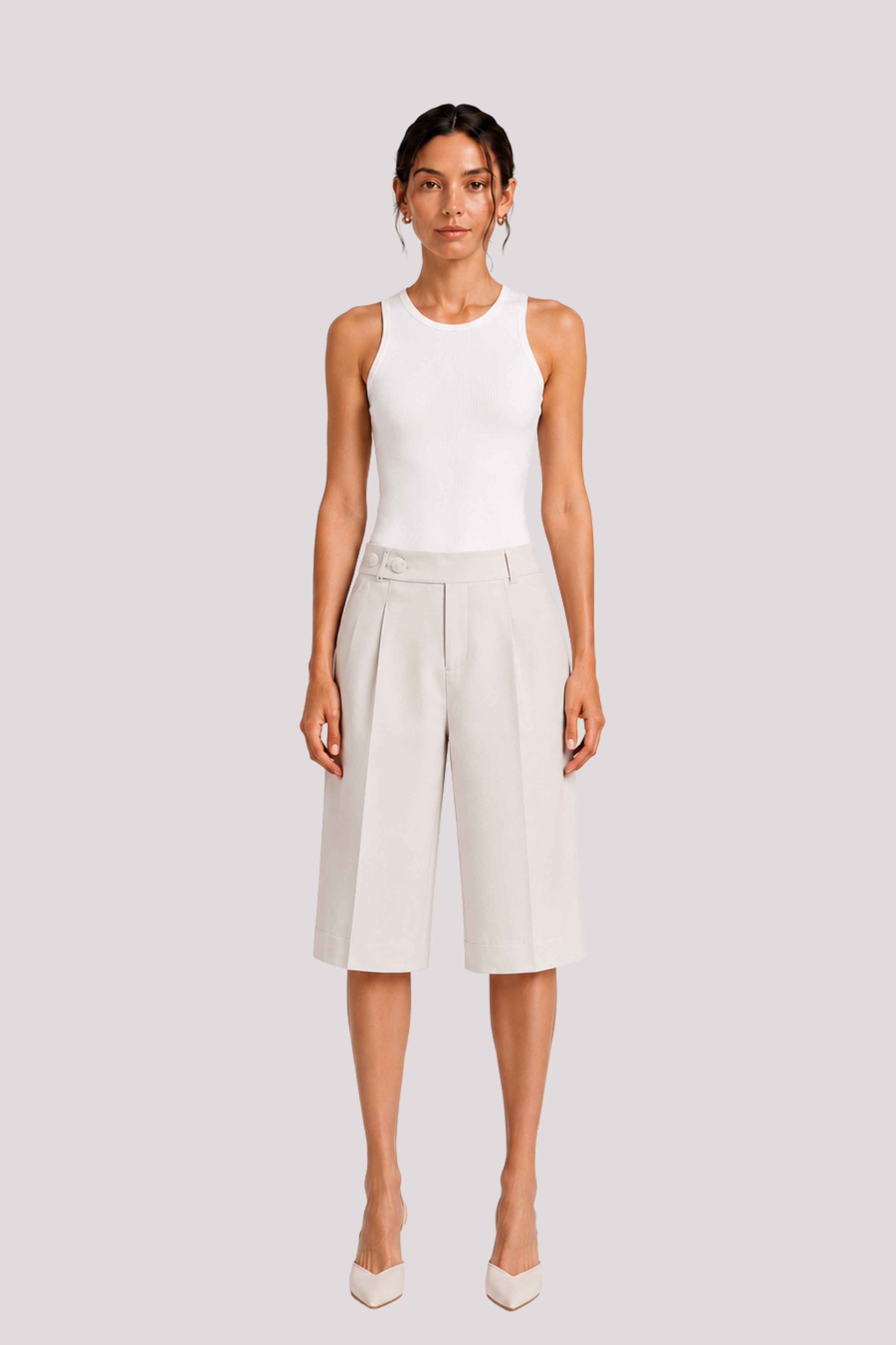 Cotton Longline Bermuda Shorts